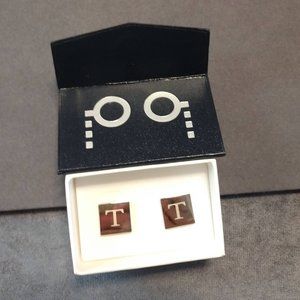 NWT T Cuff Links by Dual Monocle